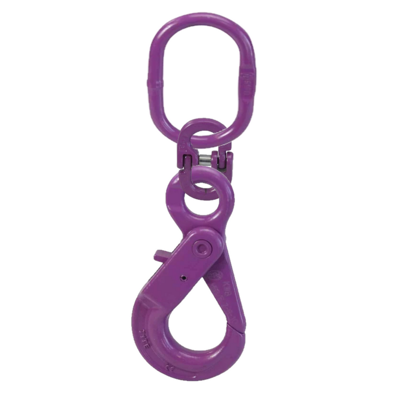 Grade 100 19000kg KWB PEWAG Drop Chain with Eye Self Locking Hook with Forged Latch 22mm