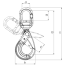 swivel hook with bearing drawing size guide grade 80 bearing