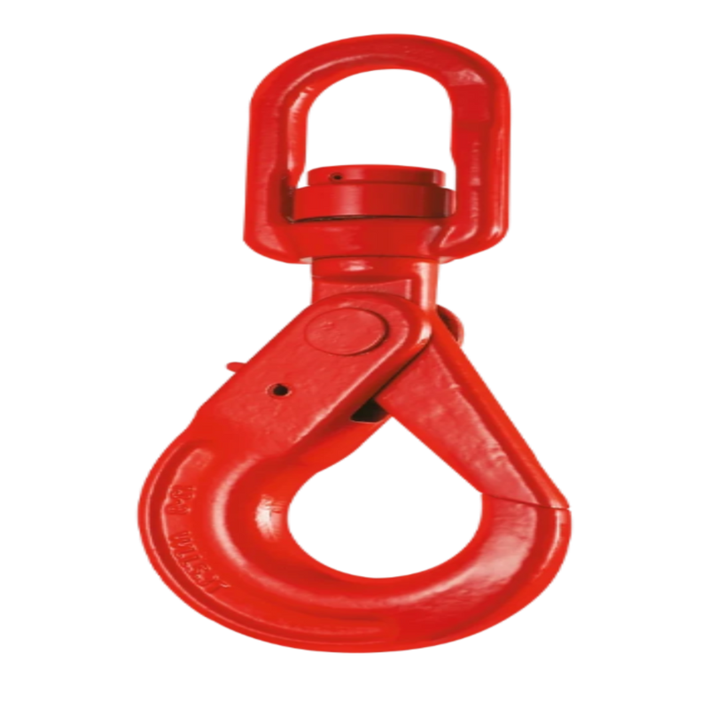 Self Locking Swivel Hook with Bearing and Safety Latch Grade 80 KMS