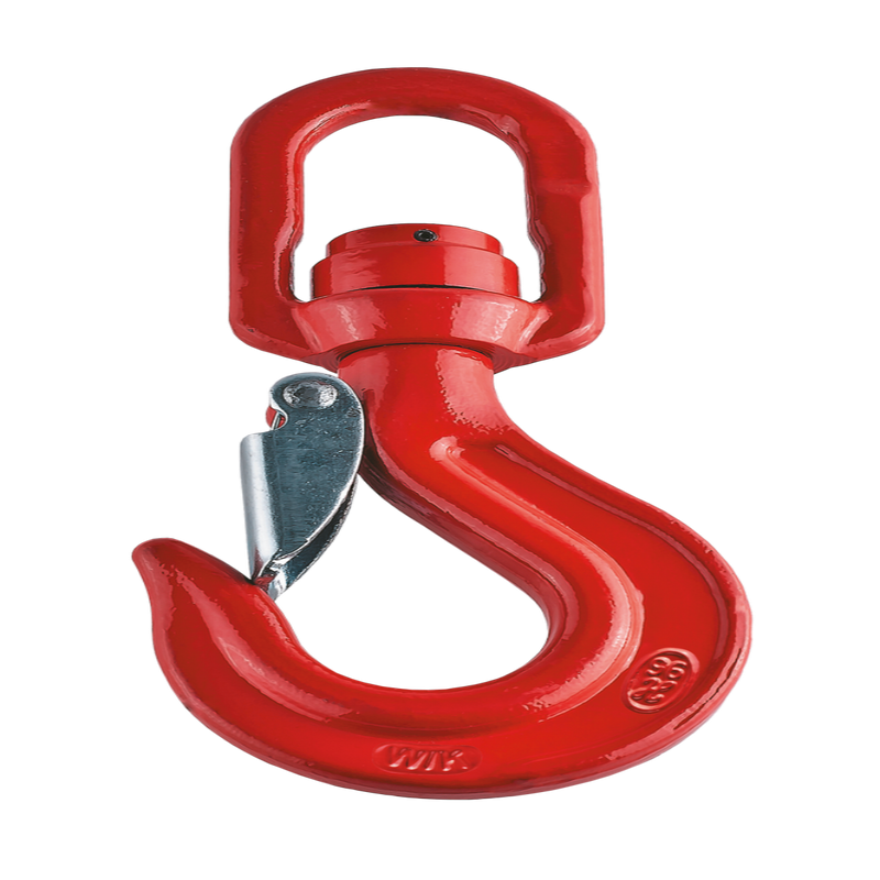 Swivel Sling Hook with Bearing Red Grade 80 Image