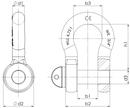 Bow Shackle High Strength Grade 6 EN 13889 Drawing