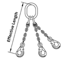 3 Leg (4.25 Tonne) Chain Sling - 8mm (Grade 80)