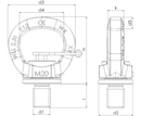 Kleinsorge HIGH10 Rotating Lifting Point - Swivel Eyebolt drawing