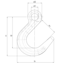 Slim Body Large Eye Foundry Hook Kleinsorge Grade 80 drawing Lifting Equipment Sales Ltd Ireland