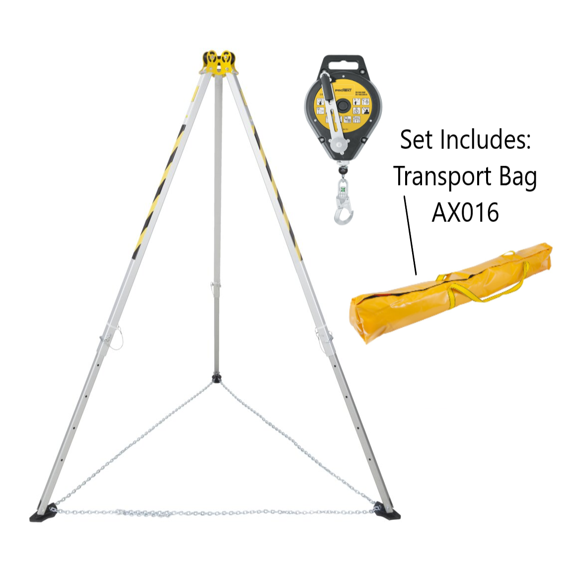 Tripod TM9-N & CRW300 Fall Arrest Winch/Rescue Block Set