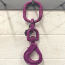 13mm Short Stuck for headroom Drop Single Leg Chain Grade 100 with Swivel Self Locking Safety Hook