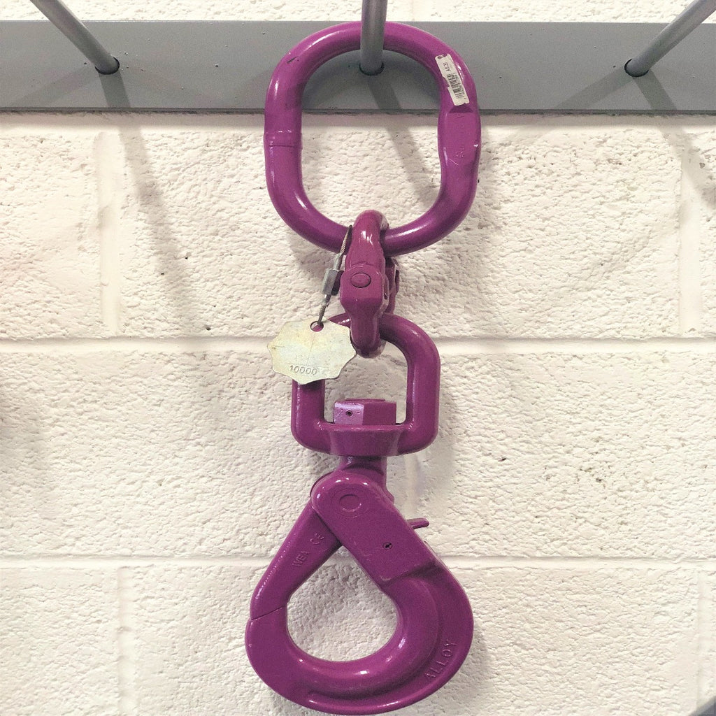 Short 10,000Kg (10.0Tonne) Swivel Drop Chain @600mm Grade 100 16mm