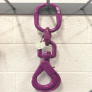 16mm Short Stuck for headroom Drop Single Leg Chain Grade 100 with Swivel Self Locking Safety Hook