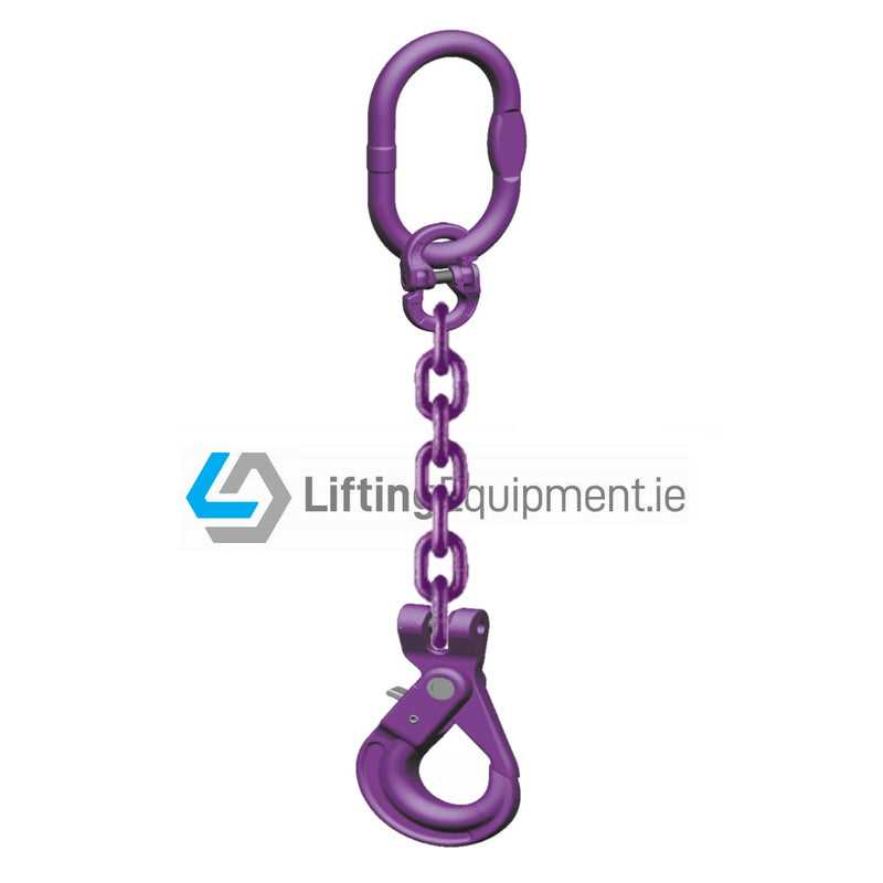 1 Leg Grade 100 Drop Chain KWB with Self Locking Safety Clevis Hook 4tonne