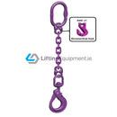 1 Leg Grade 100 Drop Chain KWB with Grab Hook and Self Locking Swivel Hook