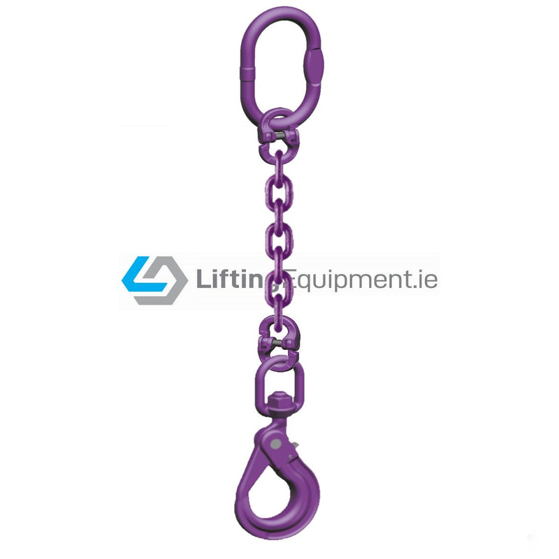 1 Leg Grade 100 Drop Chain KWB with Self Locking Swivel Hook
