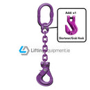 1 Leg Grade 100 Drop Chain KWB with Grab Hook and Self Locking Safety Clevis Hook