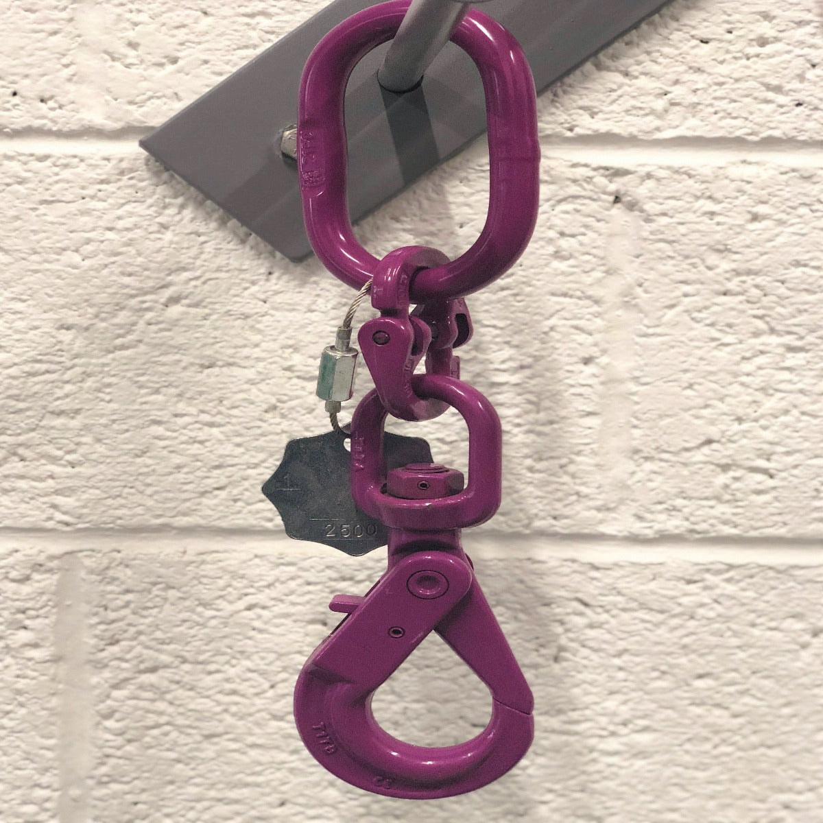 Short 2500Kg (2.5Tonne) Swivel Drop Chain @350mm Grade 100 8mm