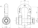 Bow Shackle with Safety Pin Drawing Spec Image
