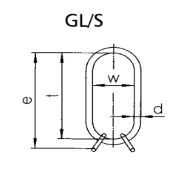 GLS Special Master Ring Link Assembly Large Ring Grade 100 KWB Data dimensions