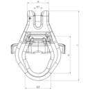 Grade 80 Container Clevis Hook Link 13mm drawing