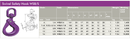 KWB Grade 100 Self Locking Swivel Hook Dimensions