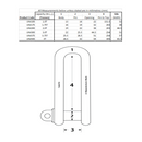 DEE Long Piling Shackles with Screw Pin drawing and measurements