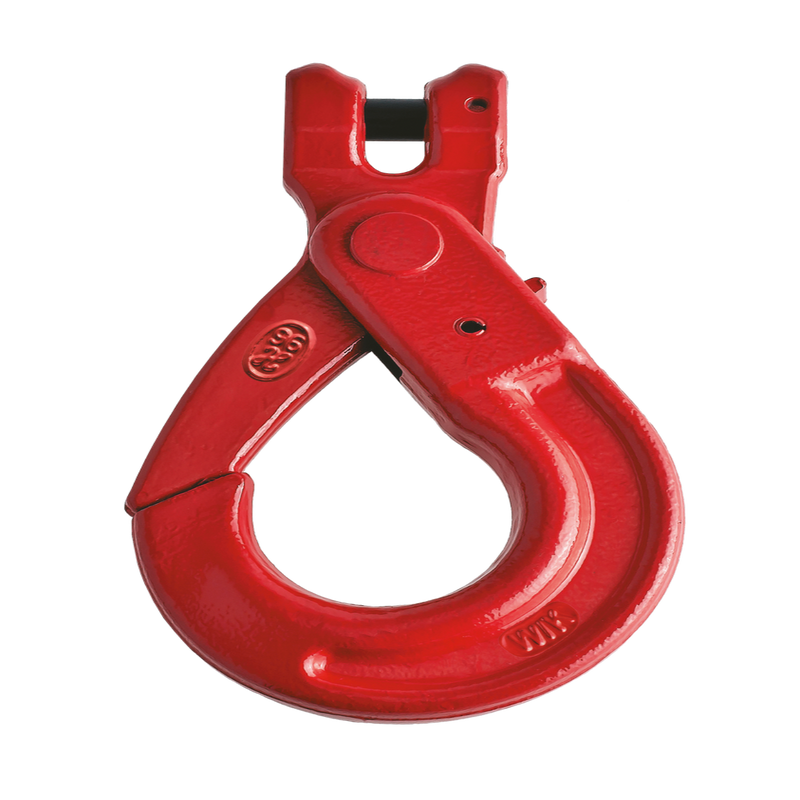 Self Locking Safety Clevis Hook Red Image Grade 80