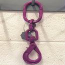Short Stuck for headroom Drop Single Leg Chain Grade 100 with Swivel Self Locking Safety Hook