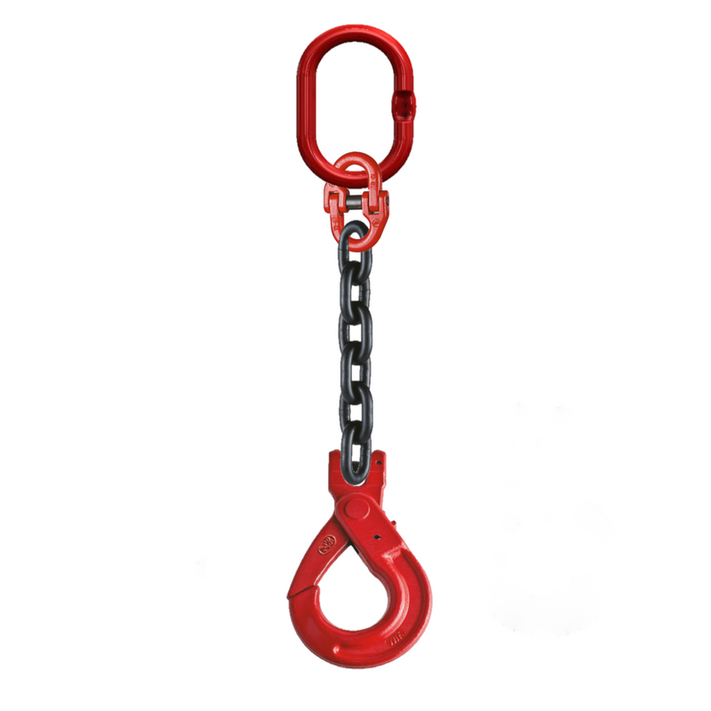 Single 1 Leg Drop Chain with Self Locking Clevis Safety Hook