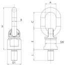 Swivel Ball Bearing Lifting Point Eye With Ring Grade 80 Data sheet
