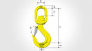 Swivel Sling Latch hook LKNK Gunnebo 360 Grab IQ dimensions