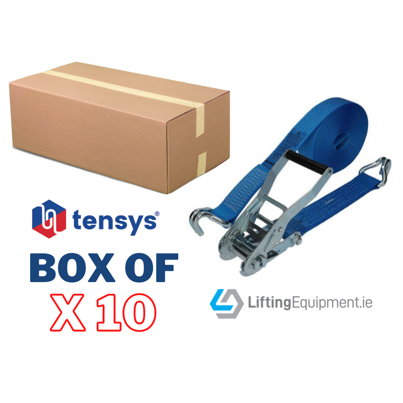 Tensys Box of 10 Ratchet Straps Special Offer Bundle Lifting Equipment .ie 