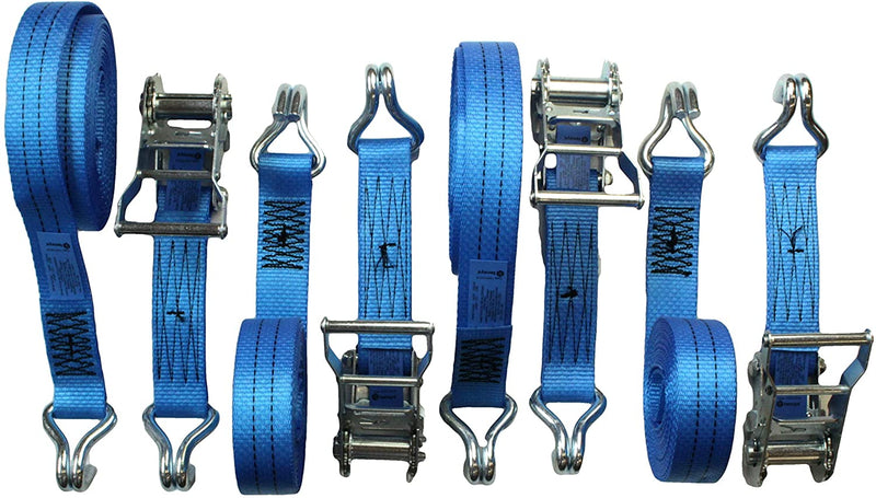 Tensys Box of 20 Heavy Duty 35mm Professional Ratchet Straps 6m 2Tonne Breaking Force for Lashing Loads up to 1Tonne