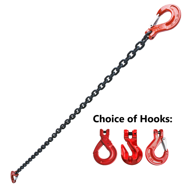 Tie Down Chain Grade 80 with Hooks Image for Tie Down Excavator Digger Plant Machinery 