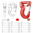 Webbing Round Sling Hook Grade 80 Latch Lock Spec Sheet Dimensions Part 2