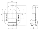 Weldable Lifting Eye Point for Low Loader Dimensions Illustration